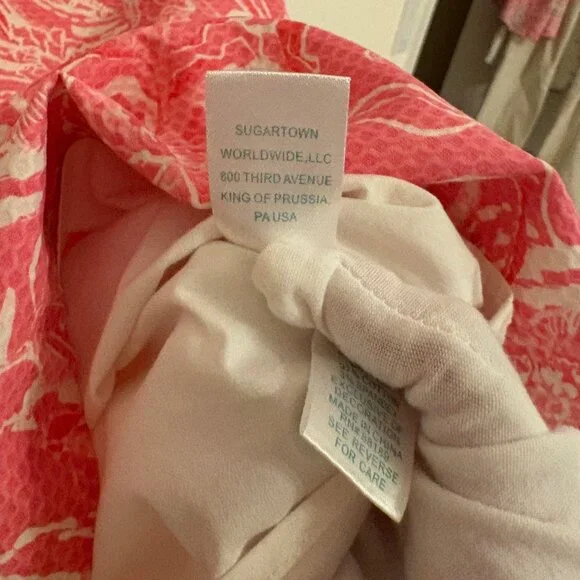 Lilly Pulitzer x GOOP Size 10 Gwyneth Shift Dress Hotty Pink Kiss Kiss - Sirens - Picture 11 of 16